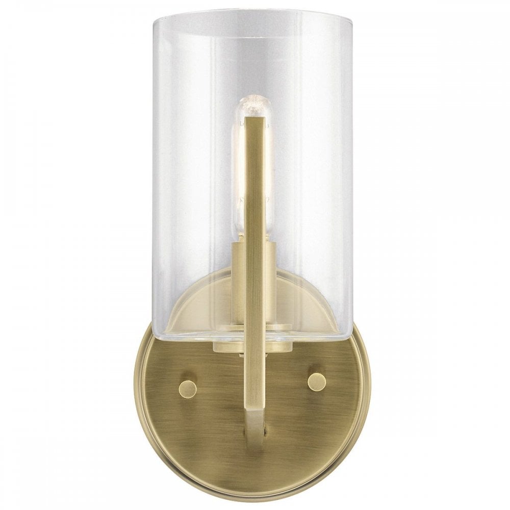 QN-NYE1-BNB Nye 1 Light Wall Light - Brass Brushed Natural Brass