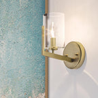 QN-NYE1-BNB Nye 1 Light Wall Light - Brass Brushed Natural Brass