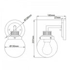 QN-POPPY1-HB-BATH Poppy 1 Light Wall Light - Brass