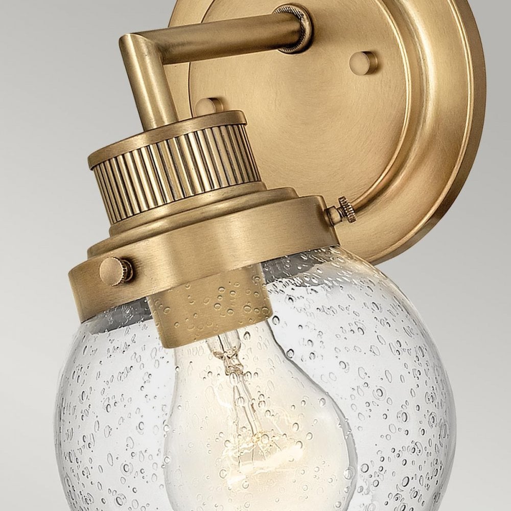 QN-POPPY1-HB-BATH Poppy 1 Light Wall Light - Brass