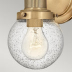 QN-POPPY1-HB-BATH Poppy 1 Light Wall Light - Brass