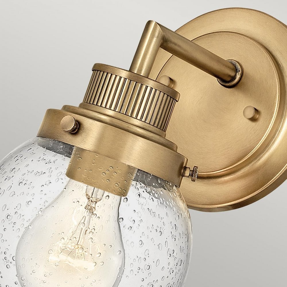 QN-POPPY1-HB-BATH Poppy 1 Light Wall Light - Brass