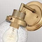 QN-POPPY1-HB-BATH Poppy 1 Light Wall Light - Brass