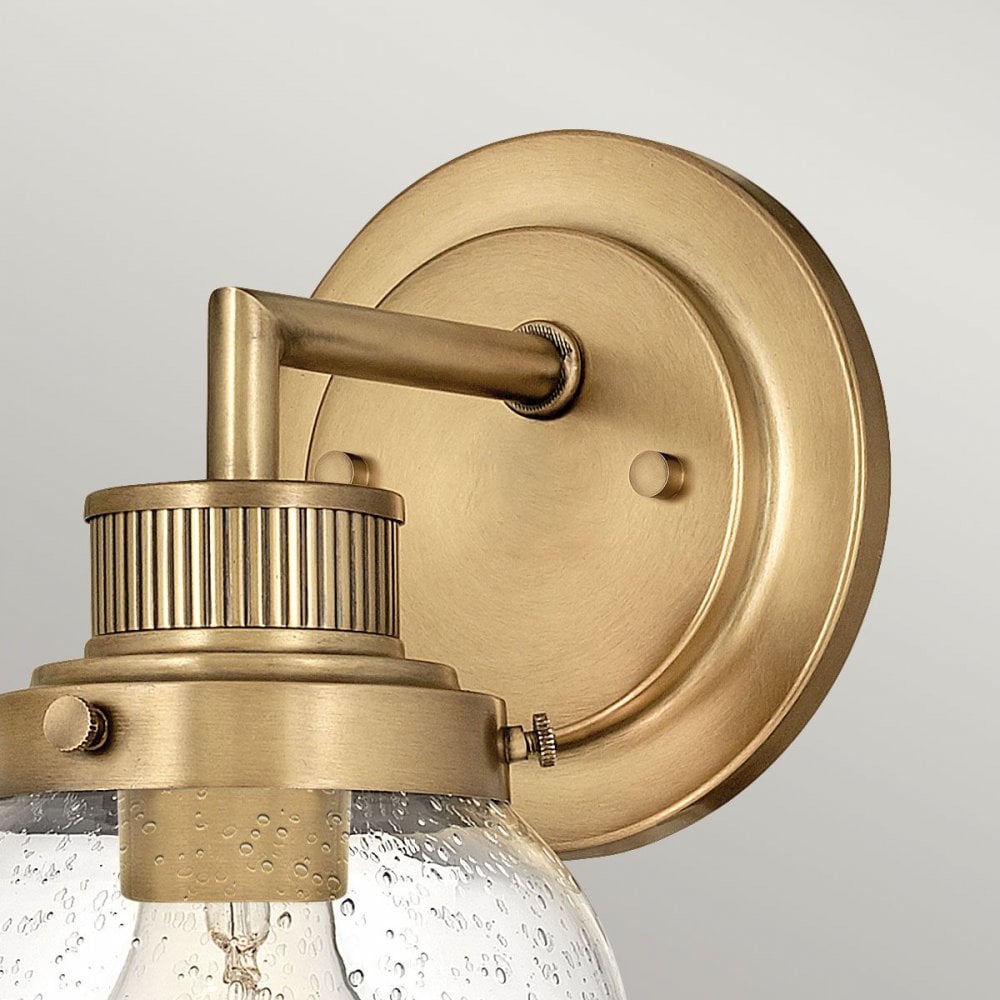 QN-POPPY1-HB-BATH Poppy 1 Light Wall Light - Brass