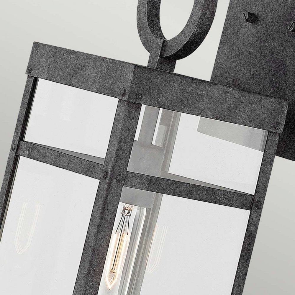 QN-PORTER-L-DZ Porter 1 Light Large Wall Lantern Aged Zinc