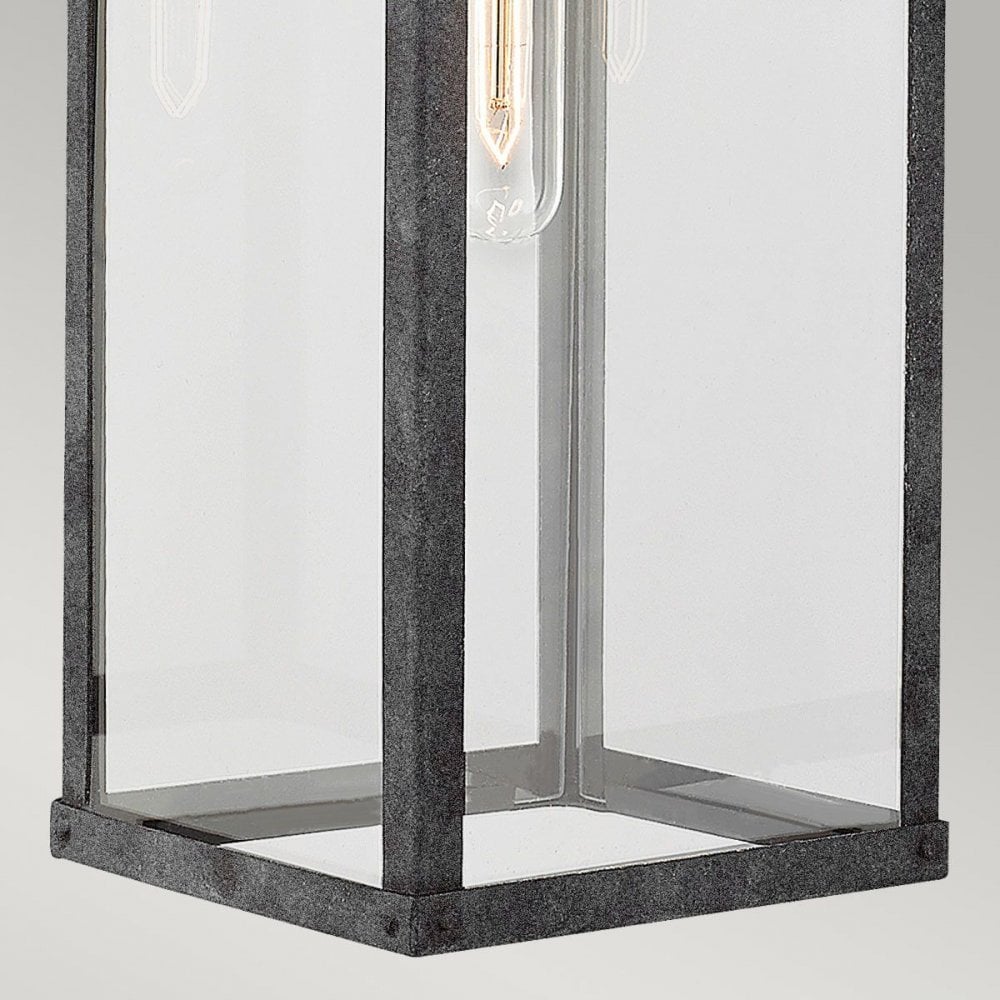 QN-PORTER-L-DZ Porter 1 Light Large Wall Lantern Aged Zinc