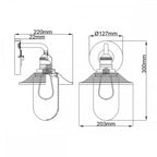 QN-RIGBY1-BATH-AN Rigby 1 Light Wall Light - Antique Nickel Antique Nickel & Heritage Brass
