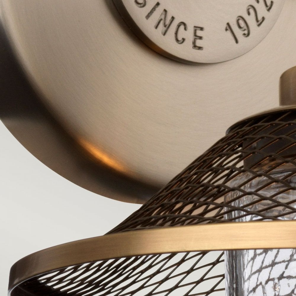 QN-RIGBY1-BATH-AN Rigby 1 Light Wall Light - Antique Nickel Antique Nickel & Heritage Brass