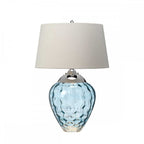 QN-SAMARA-TL-BLU Samara Table Lamp - Light Blue Polished Nickel