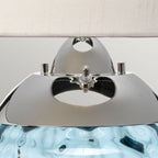QN-SAMARA-TL-BLU Samara Table Lamp - Light Blue Polished Nickel