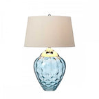 QN-SAMARA-TL-BLU Samara Table Lamp - Light Blue Polished Nickel