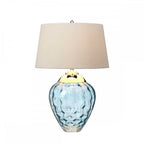 QN-SAMARA-TL-BLU Samara Table Lamp - Light Blue Polished Nickel