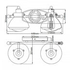QN-SCHOLAR2 Scholar 2 Light Wall Light Polished Chrome