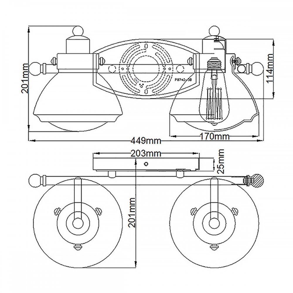 QN-SCHOLAR2 Scholar 2 Light Wall Light Polished Chrome
