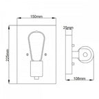 QN-SILAS1-DZ Silas 1 Light Wall Light Aged Zinc & Heritage Brass