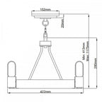 QN-SILAS-3P-DZ Silas 3 Light Pendant/ Semi-Flush Aged Zinc & Heritage Brass
