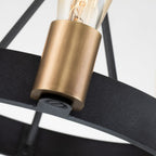 QN-SILAS-3P-DZ Silas 3 Light Pendant/ Semi-Flush Aged Zinc & Heritage Brass