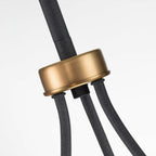 QN-SILAS-3P-DZ Silas 3 Light Pendant/ Semi-Flush Aged Zinc & Heritage Brass