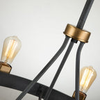 QN-SILAS-8P-DZ Silas 8 Light Pendant/ Semi-Flush Aged Zinc & Heritage Brass