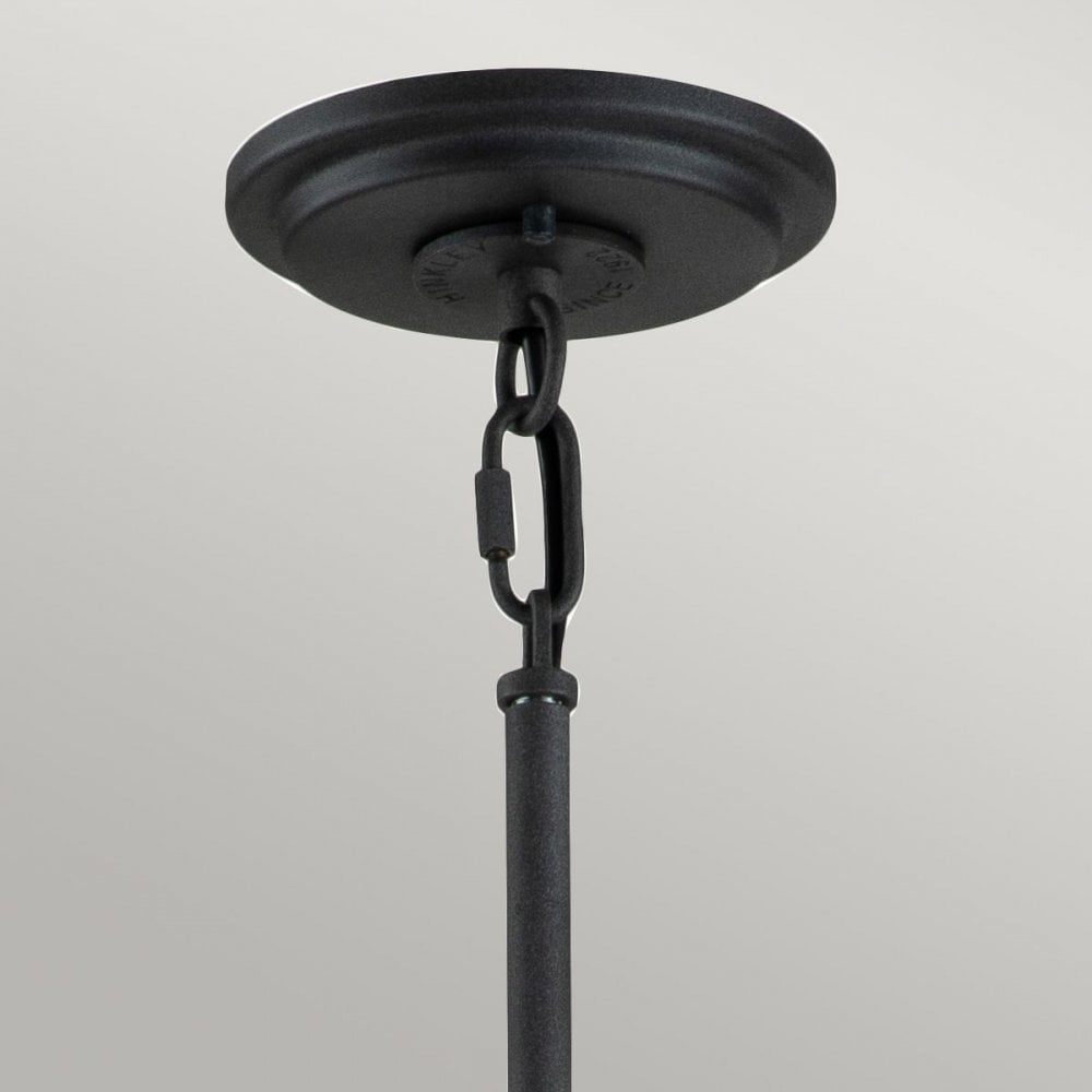 QN-SILAS-8P-DZ Silas 8 Light Pendant/ Semi-Flush Aged Zinc & Heritage Brass