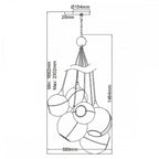 QN-SKYE-6P Skye 6 Light Pendant Heritage Brass
