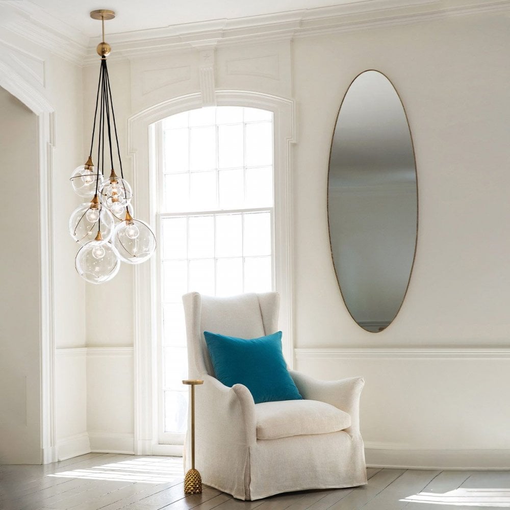 QN-SKYE-6P Skye 6 Light Pendant Heritage Brass