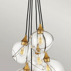 QN-SKYE-6P Skye 6 Light Pendant Heritage Brass