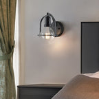 QN-SOMERSET1-C-BK Somerset 1 Light Wall Light - Black/Clear