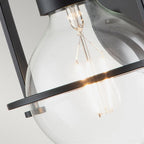 QN-SOMERSET1-C-BK Somerset 1 Light Wall Light - Black/Clear