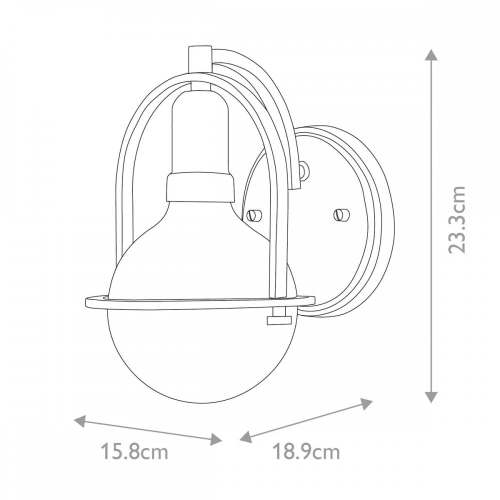 QN-SOMERSET1-HB Somerset 1 Light Wall Light - Brass
