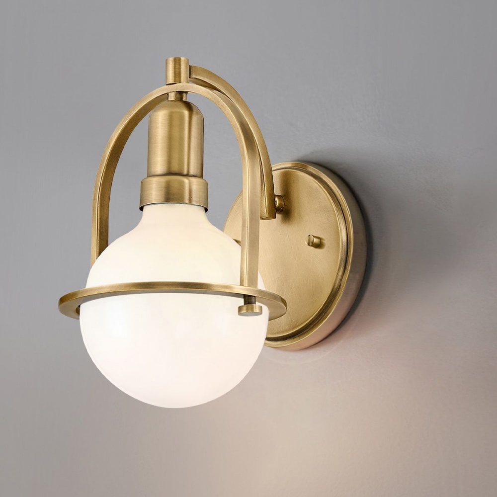 QN-SOMERSET1-HB Somerset 1 Light Wall Light - Brass