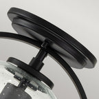 QN-SOMERSET-F-C-BK Somerset 1 Light Flush - Black/Clear Black