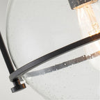 QN-SOMERSET-F-C-BK Somerset 1 Light Flush - Black/Clear Black