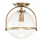 QN-SOMERSET-F-C-HB Somerset 1 Light Flush - Brass/Clear
