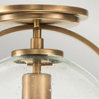 QN-SOMERSET-F-C-HB Somerset 1 Light Flush - Brass/Clear
