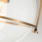 QN-SOMERSET-F-C-HB Somerset 1 Light Flush - Brass/Clear