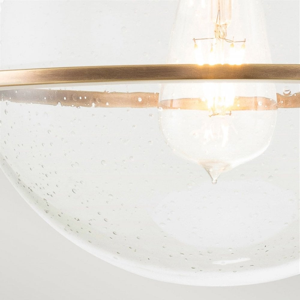 QN-SOMERSET-F-C-HB Somerset 1 Light Flush - Brass/Clear