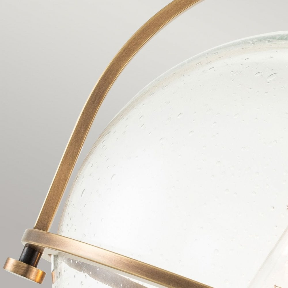 QN-SOMERSET-F-C-HB Somerset 1 Light Flush - Brass/Clear