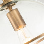 QN-SOMERSET-F-C-HB Somerset 1 Light Flush - Brass/Clear