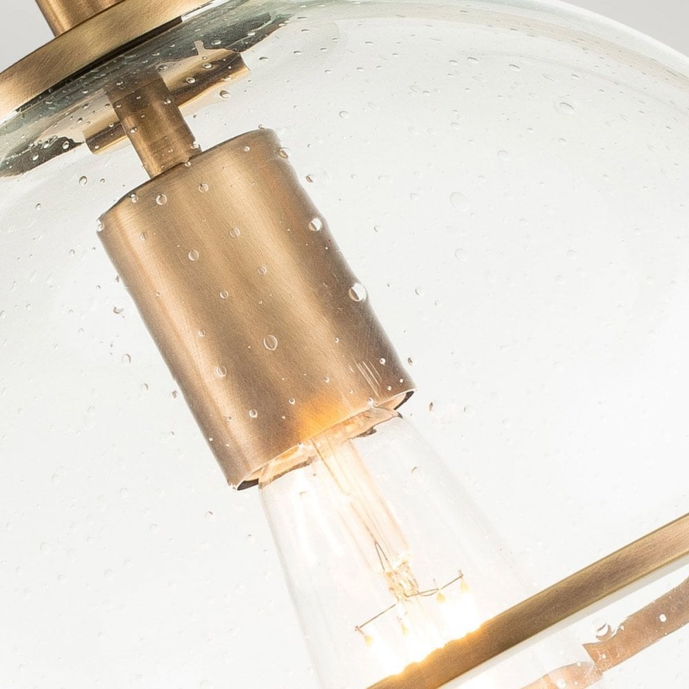 QN-SOMERSET-F-C-HB Somerset 1 Light Flush - Brass/Clear