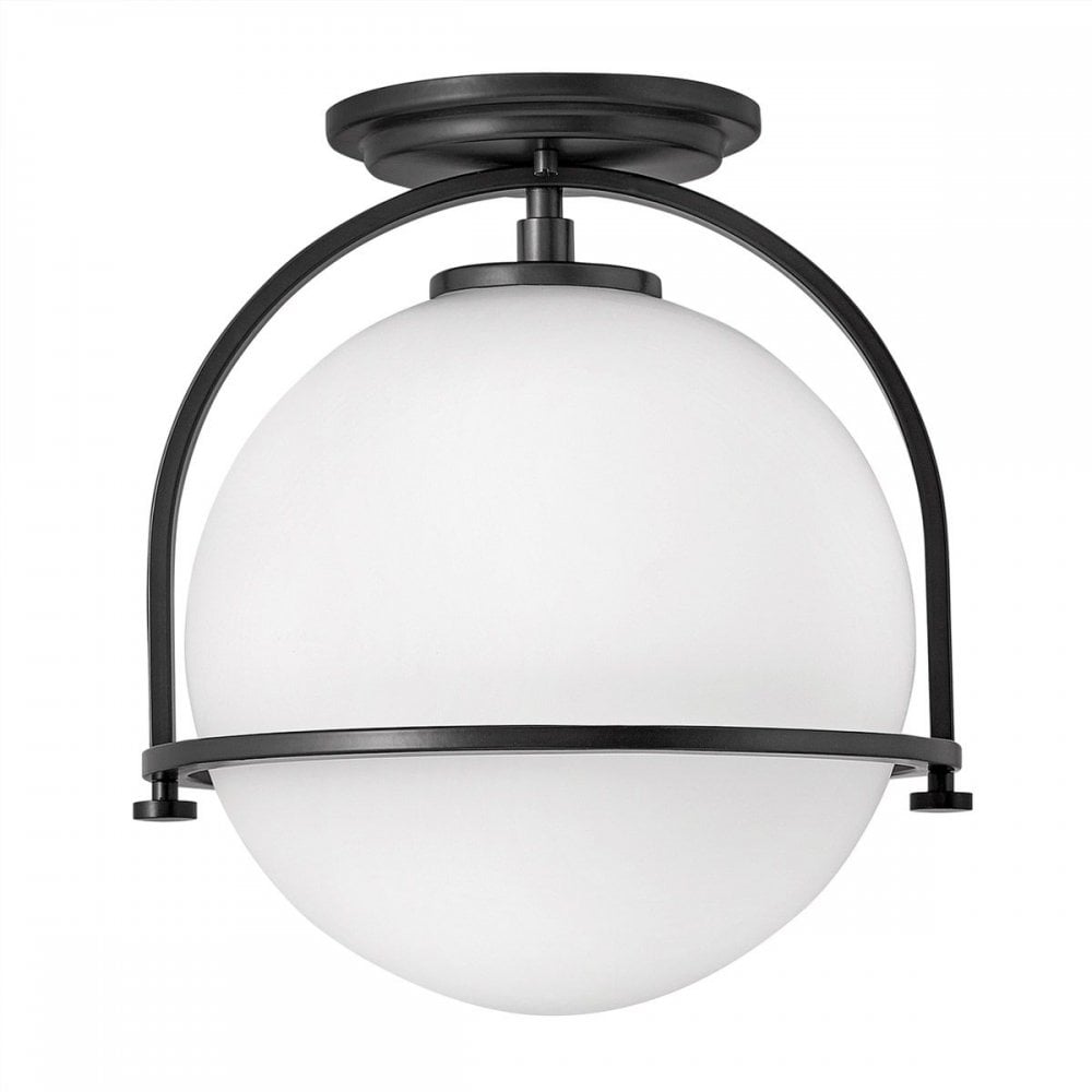 QN-SOMERSET-F-O-BK Somerset 1 Light Flush - Black