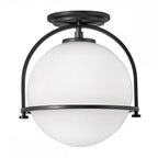 QN-SOMERSET-F-O-BK Somerset 1 Light Flush - Black