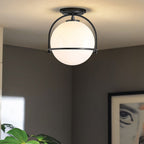 QN-SOMERSET-F-O-BK Somerset 1 Light Flush - Black