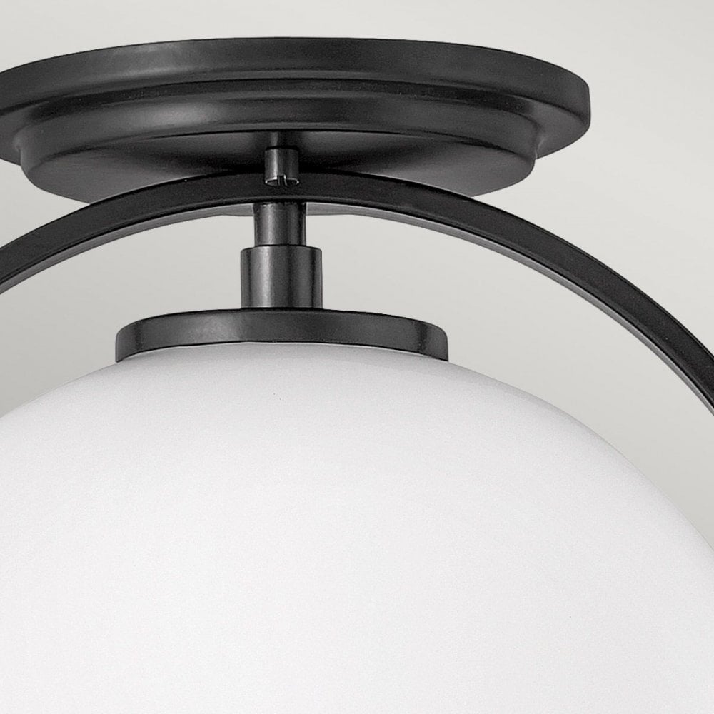 QN-SOMERSET-F-O-BK Somerset 1 Light Flush - Black