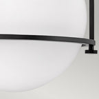 QN-SOMERSET-F-O-BK Somerset 1 Light Flush - Black
