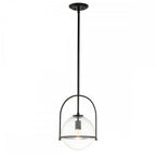 QN-SOMERSET-P-C-BK Somerset 1 Light Medium Pendant - Black/Clear