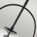 QN-SOMERSET-P-C-BK Somerset 1 Light Medium Pendant - Black/Clear