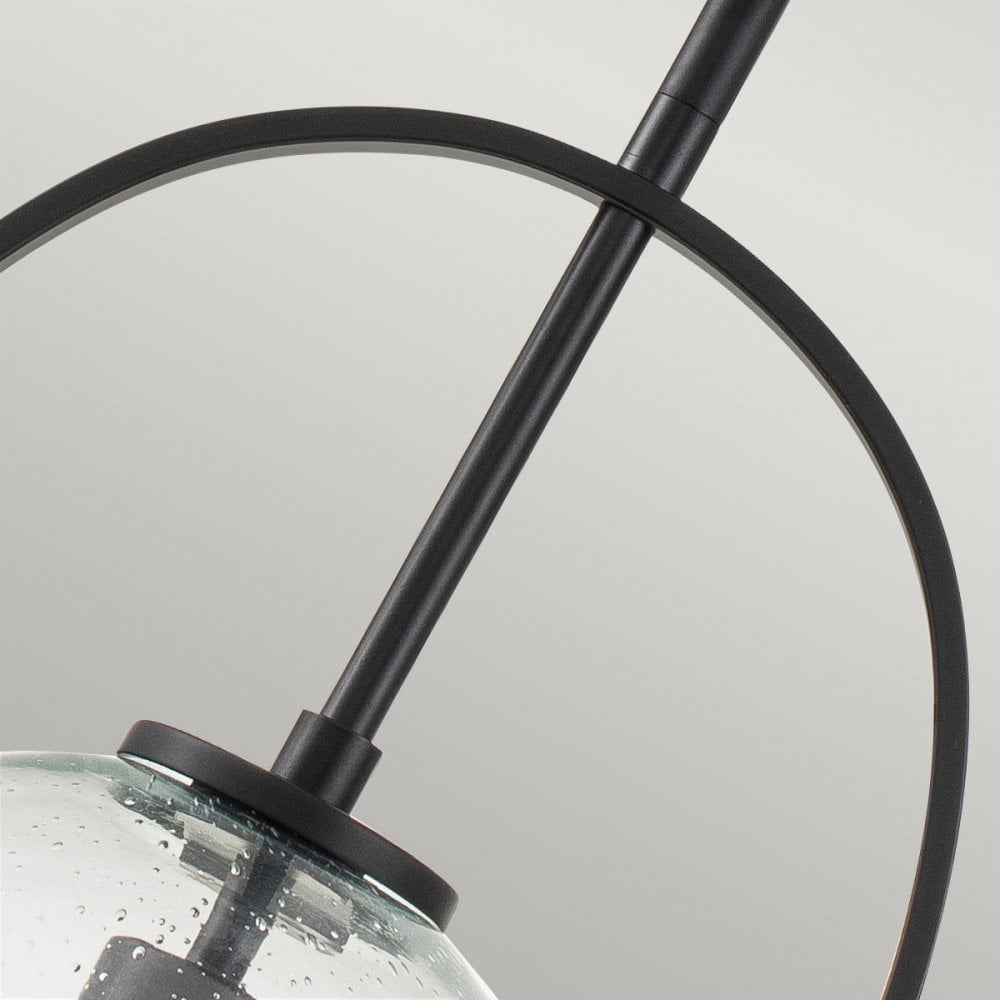 QN-SOMERSET-P-C-BK Somerset 1 Light Medium Pendant - Black/Clear