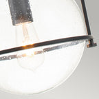 QN-SOMERSET-P-C-BK Somerset 1 Light Medium Pendant - Black/Clear