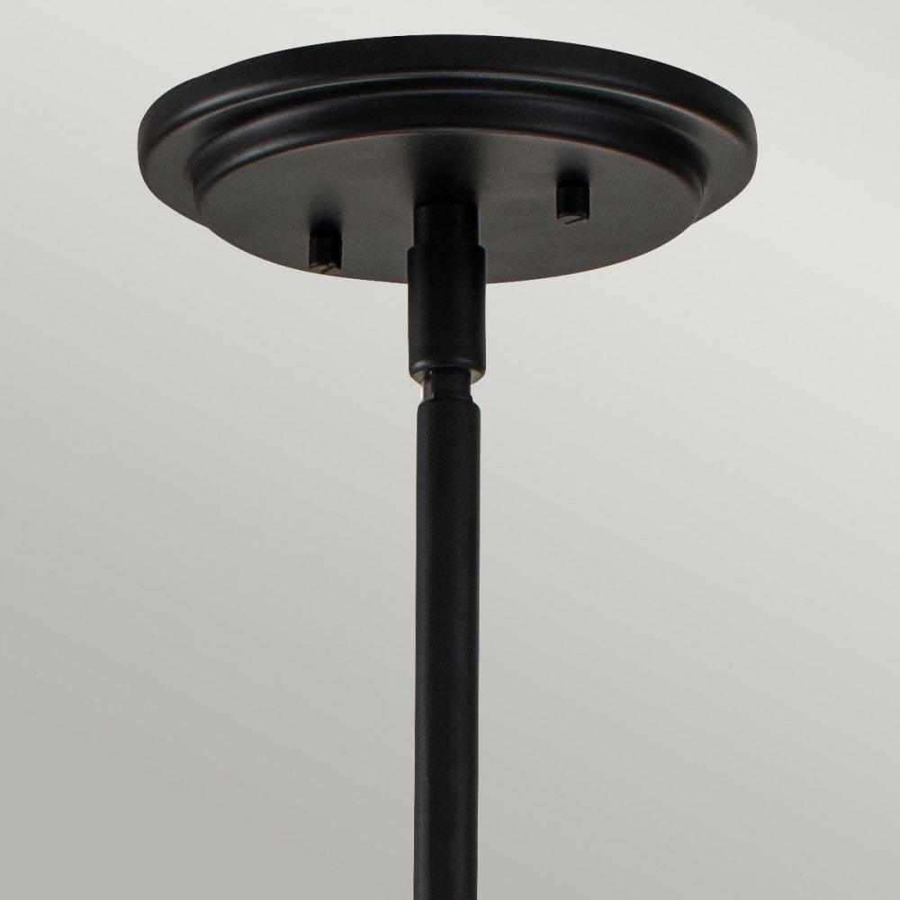 QN-SOMERSET-P-C-BK Somerset 1 Light Medium Pendant - Black/Clear